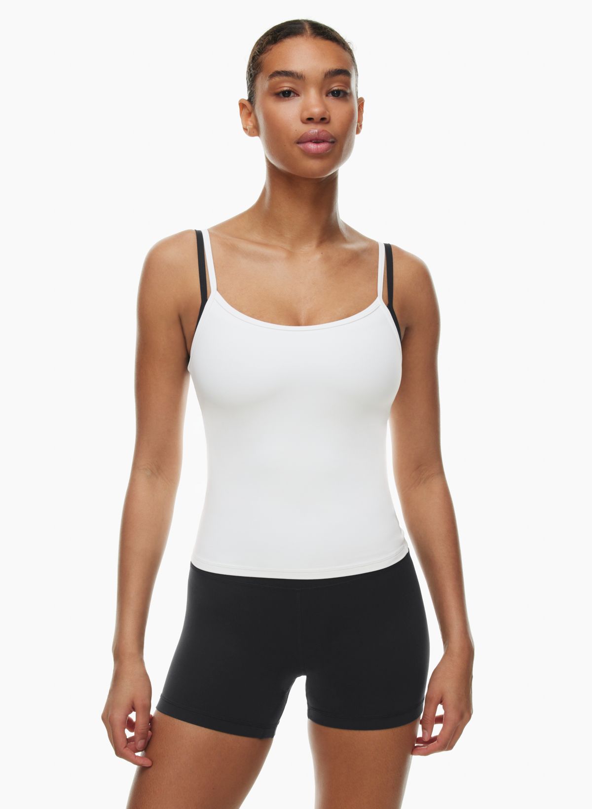 Essentials by Tummy Tank Women's Nylon Seamless Shaping Bodysuit, Black,  S/M at  Women's Clothing store