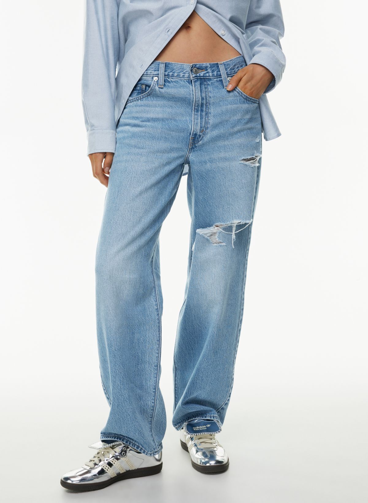 Levi's Baggy Dad Jeans in Barely Freezing • Shop American Threads