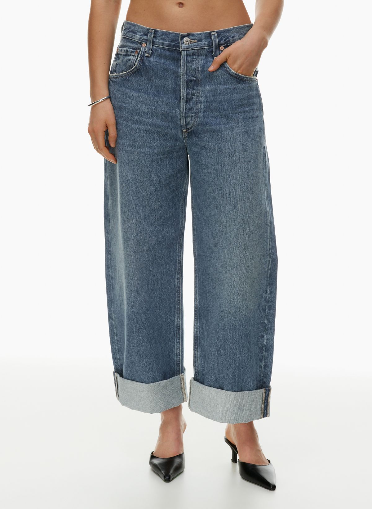 No Boundaries Women's Baggy Wide Leg Jean 