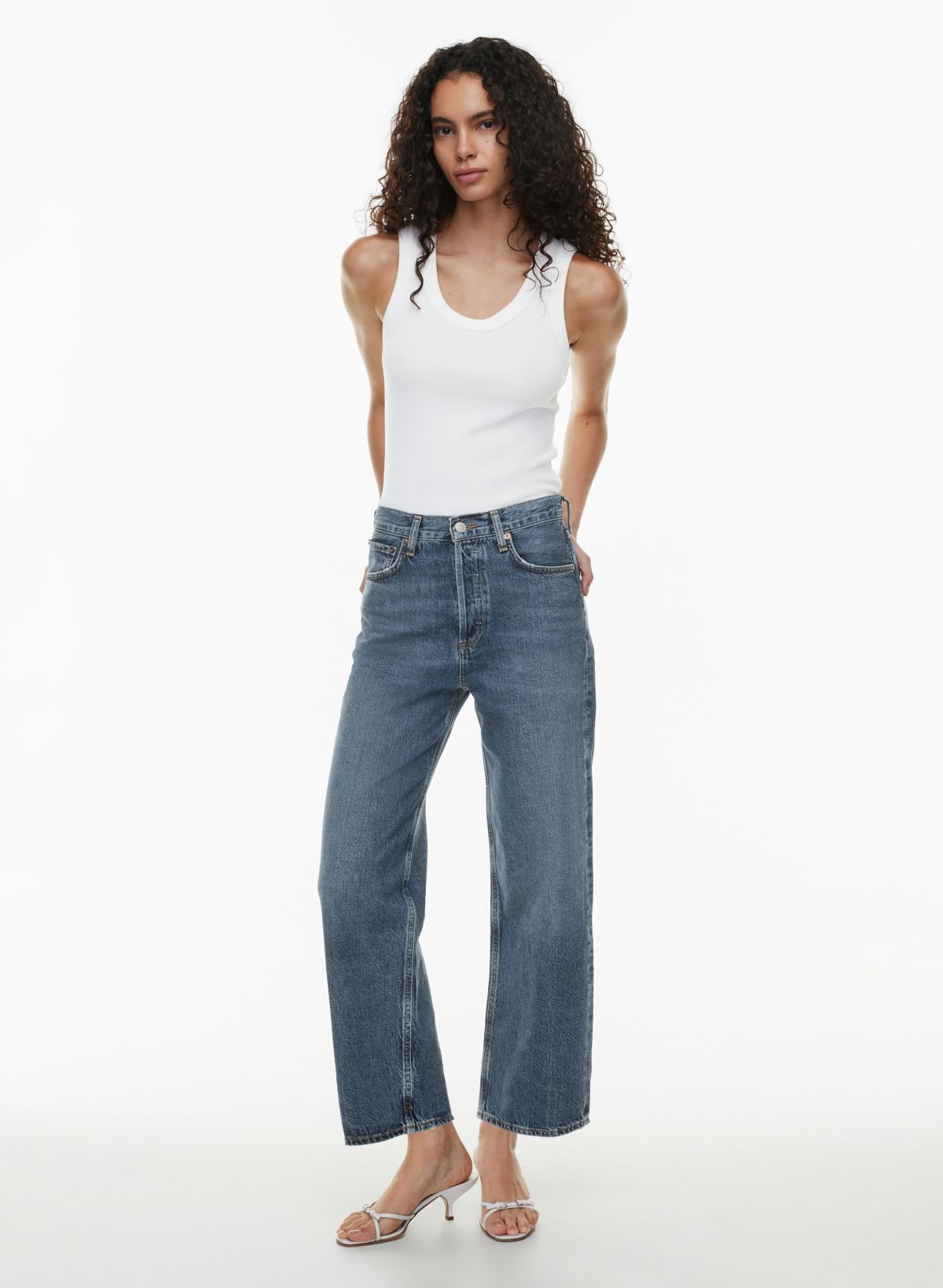 Cotton Blend Denim Shaping Jean Leggings