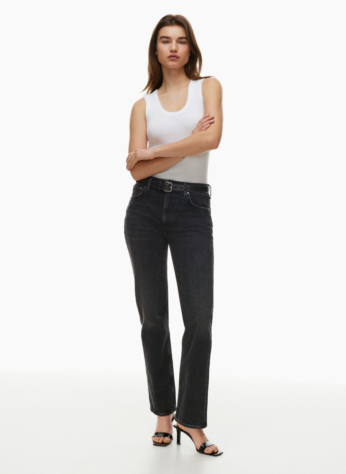 Citizens of Humanity Ava Straight Leg Jeans in White