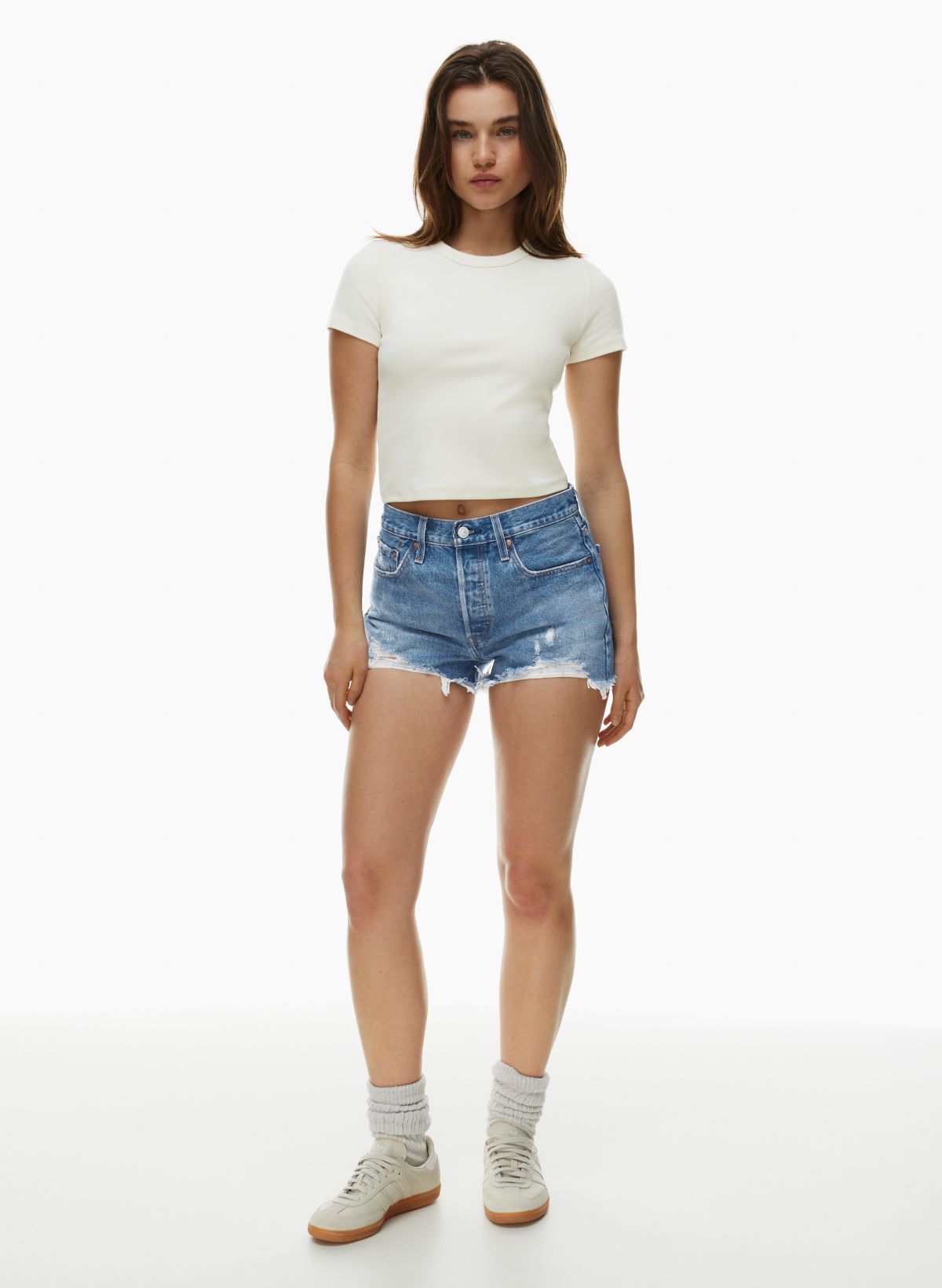 LEVI'S 501 Mid Thigh Womens Denim Shorts - Oxnard Choice