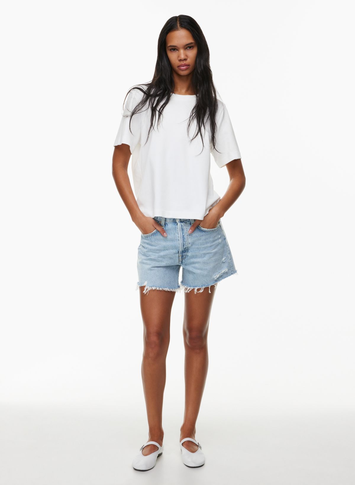 AGOLDE PARKER LONG JEAN SHORT Aritzia US