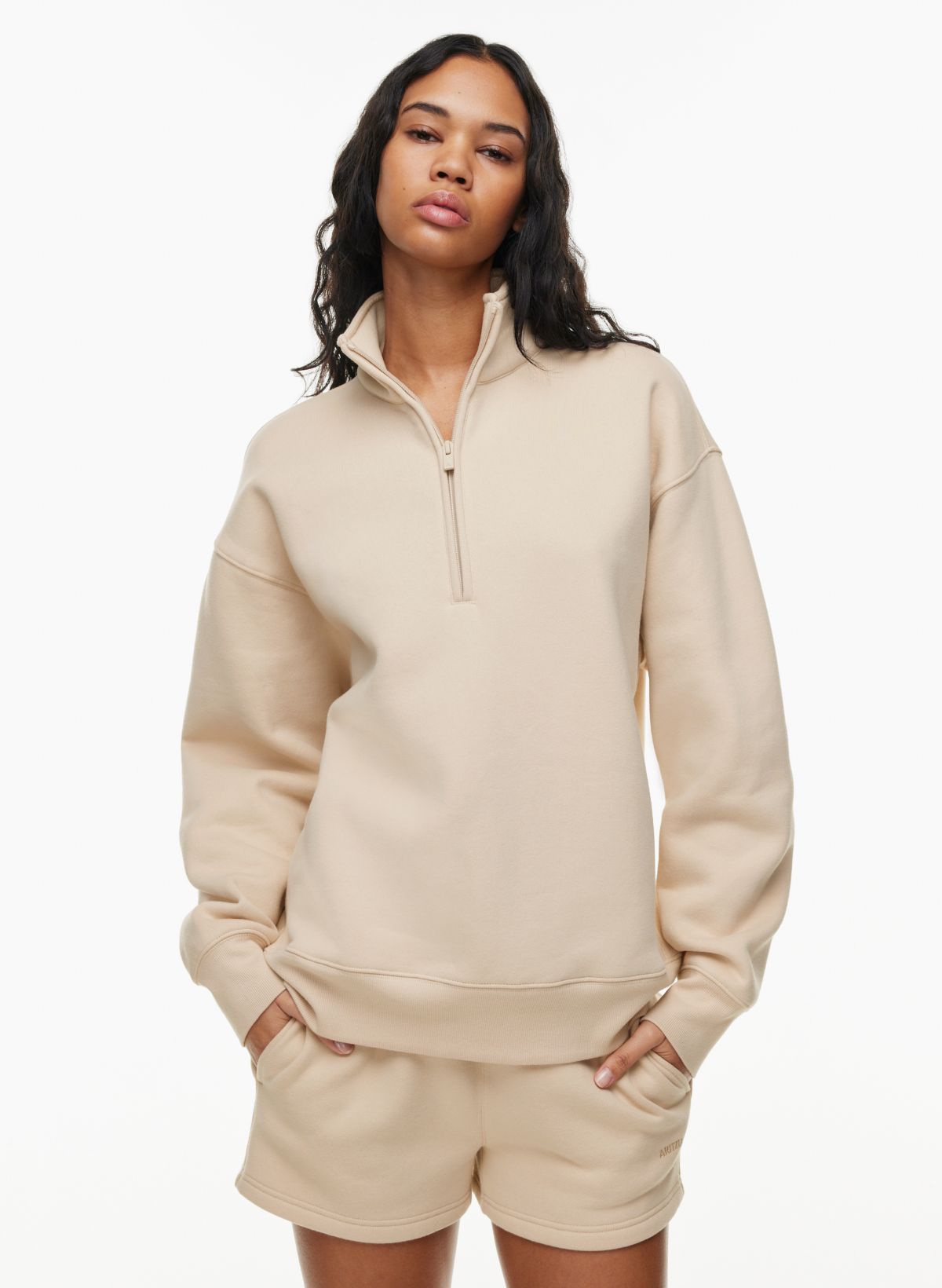 Baggy half zip online sweatshirt