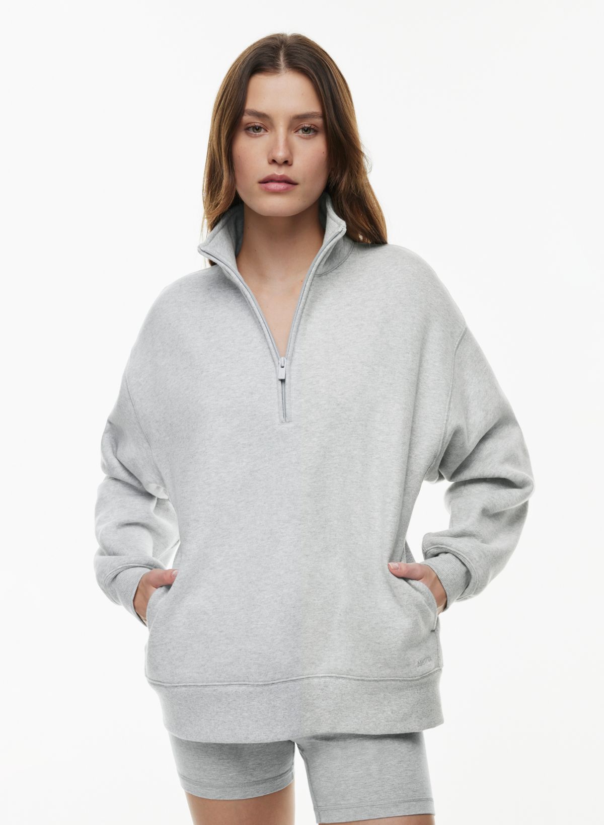 Hoodie half clearance zip