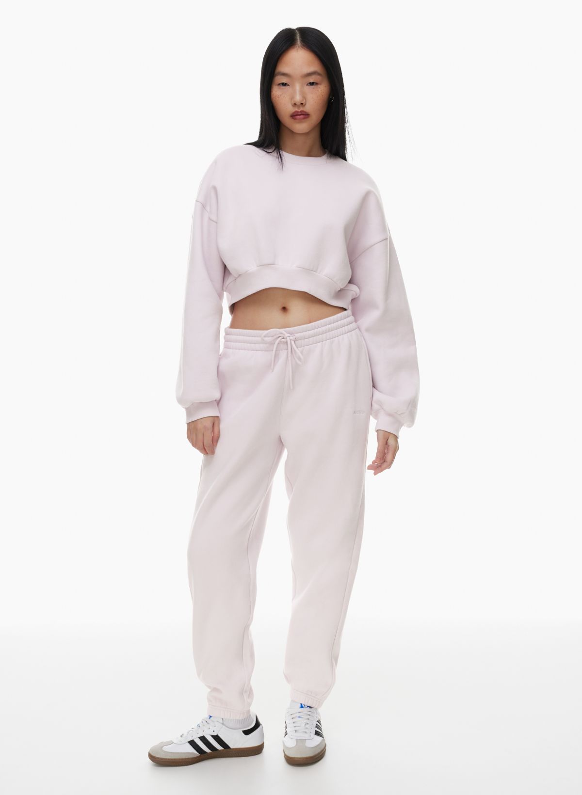 cozy fleece mega cropped crew sweatshirt