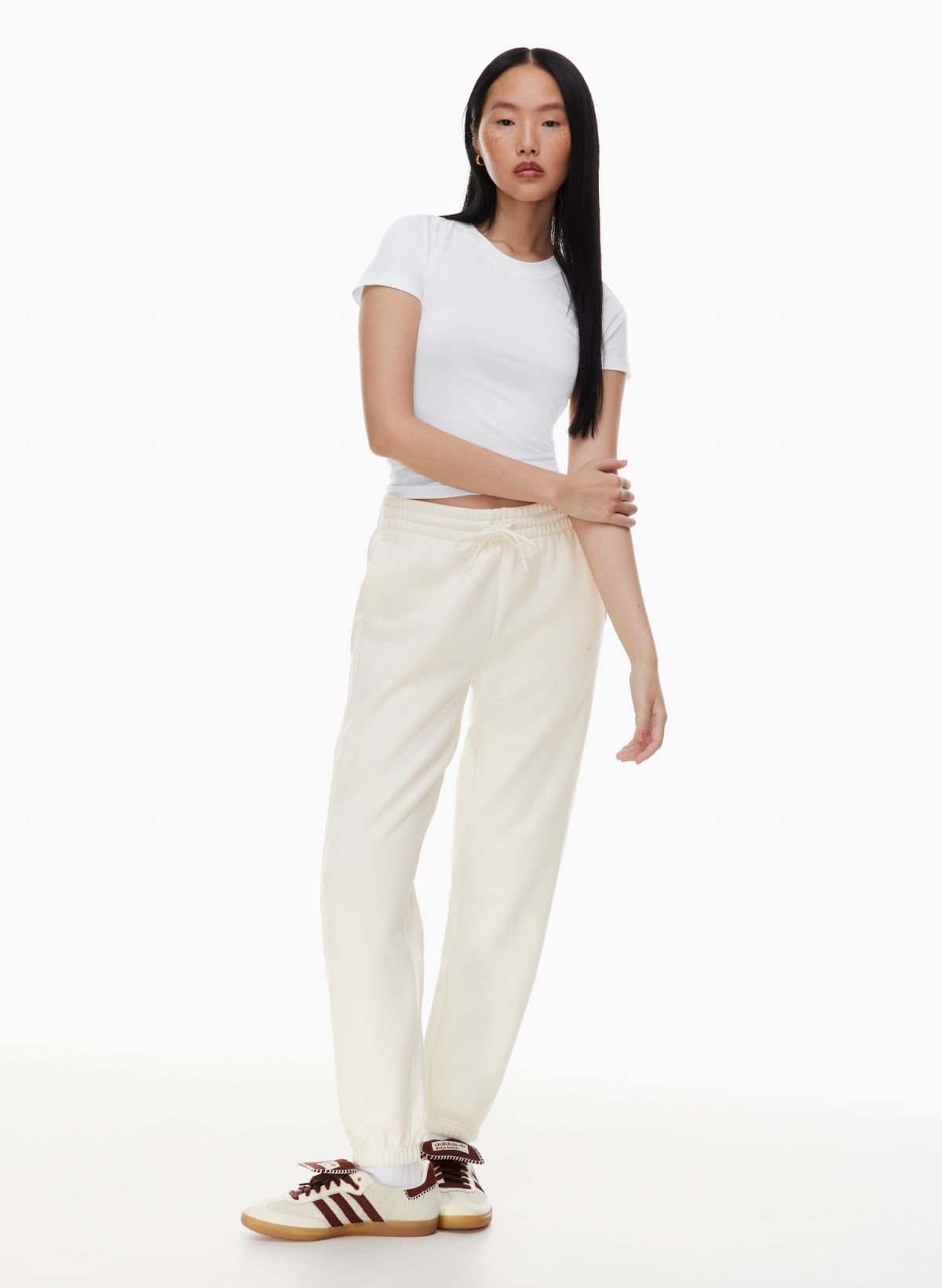 Mocha Mid Rise Pant with Elastic Waist and Side Pockets - Main Street  Boutique