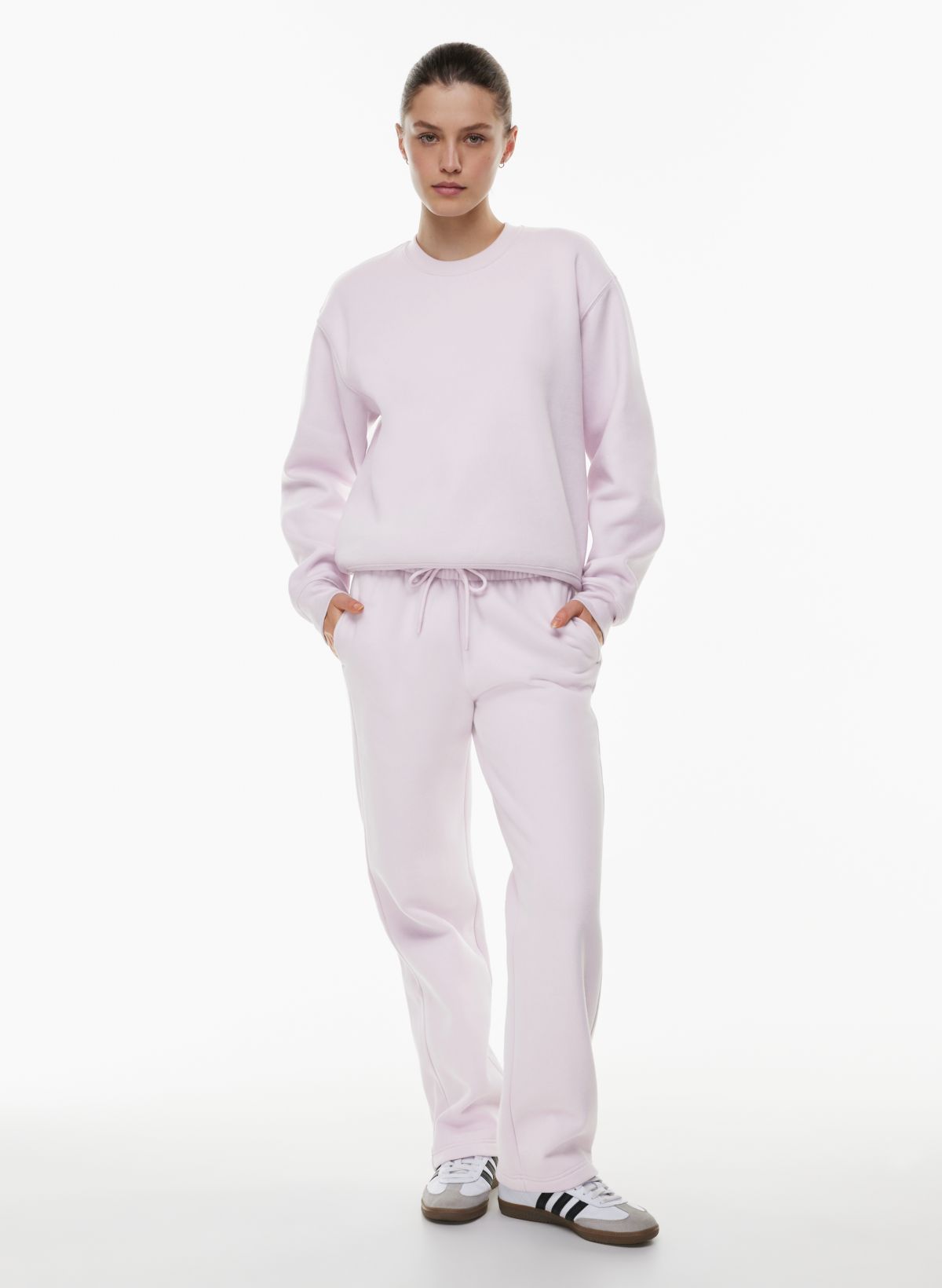 Aritzia TNA Cozy Fleece Boyfriend Cuffed Sweatpants Mid Rise