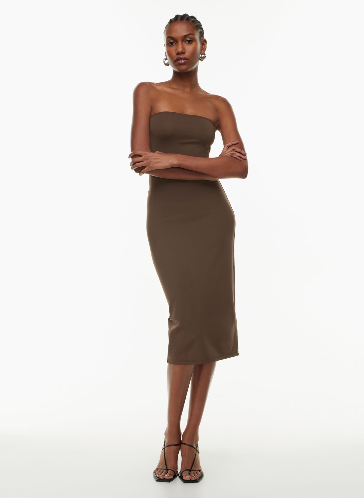 Contour CONTOUR RUCHED MIDI DRESS