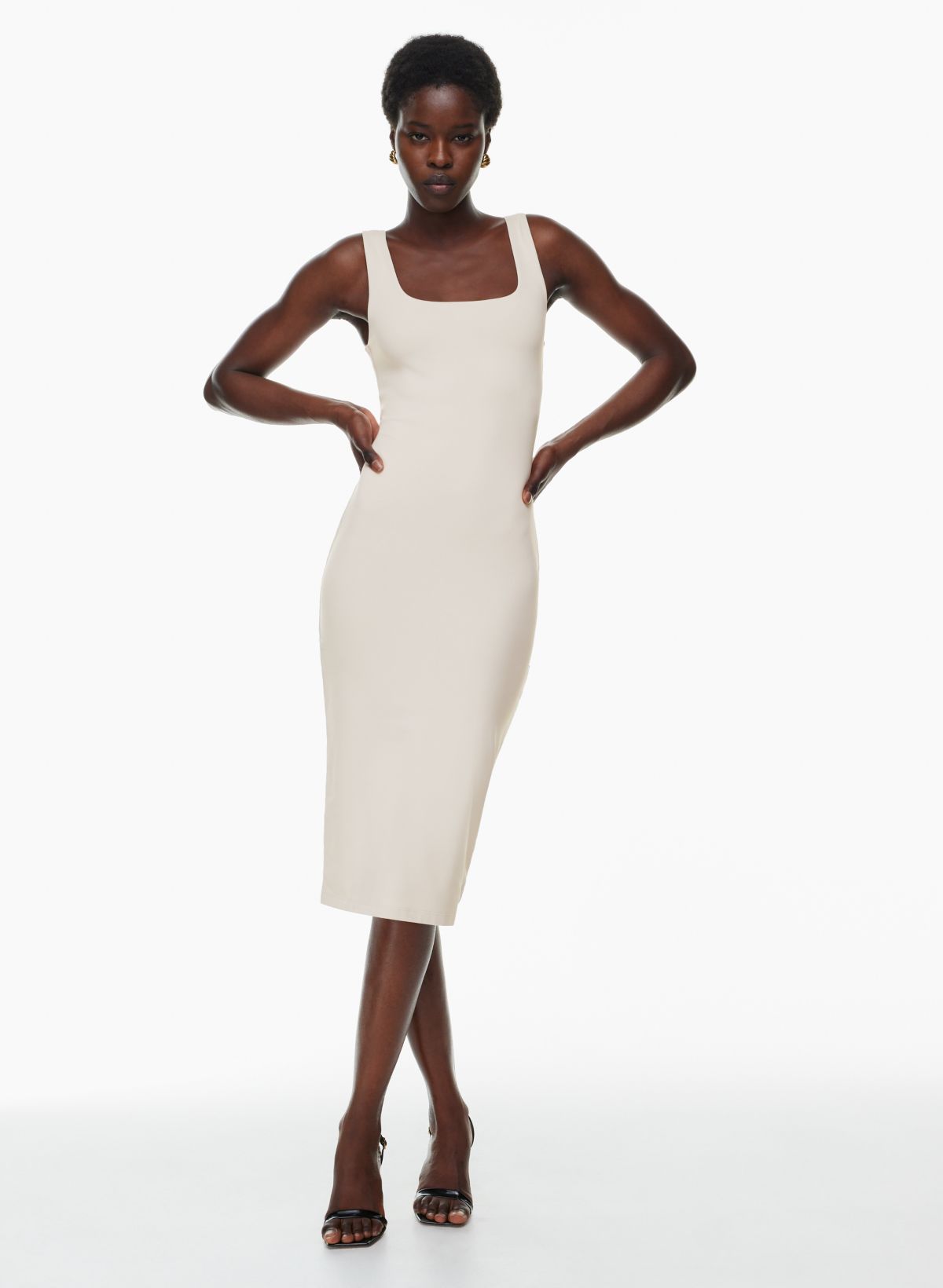 Contour CONTOUR SQUARENECK MIDI DRESS