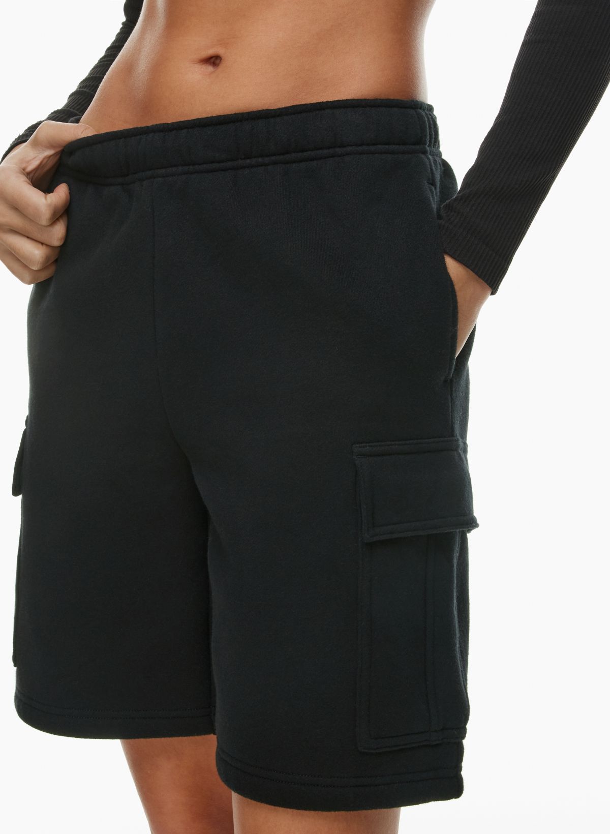 Women's High-Waist Cotton Blend Seamless 7 Inseam Bike Shorts - A New Day™  Black L/XL