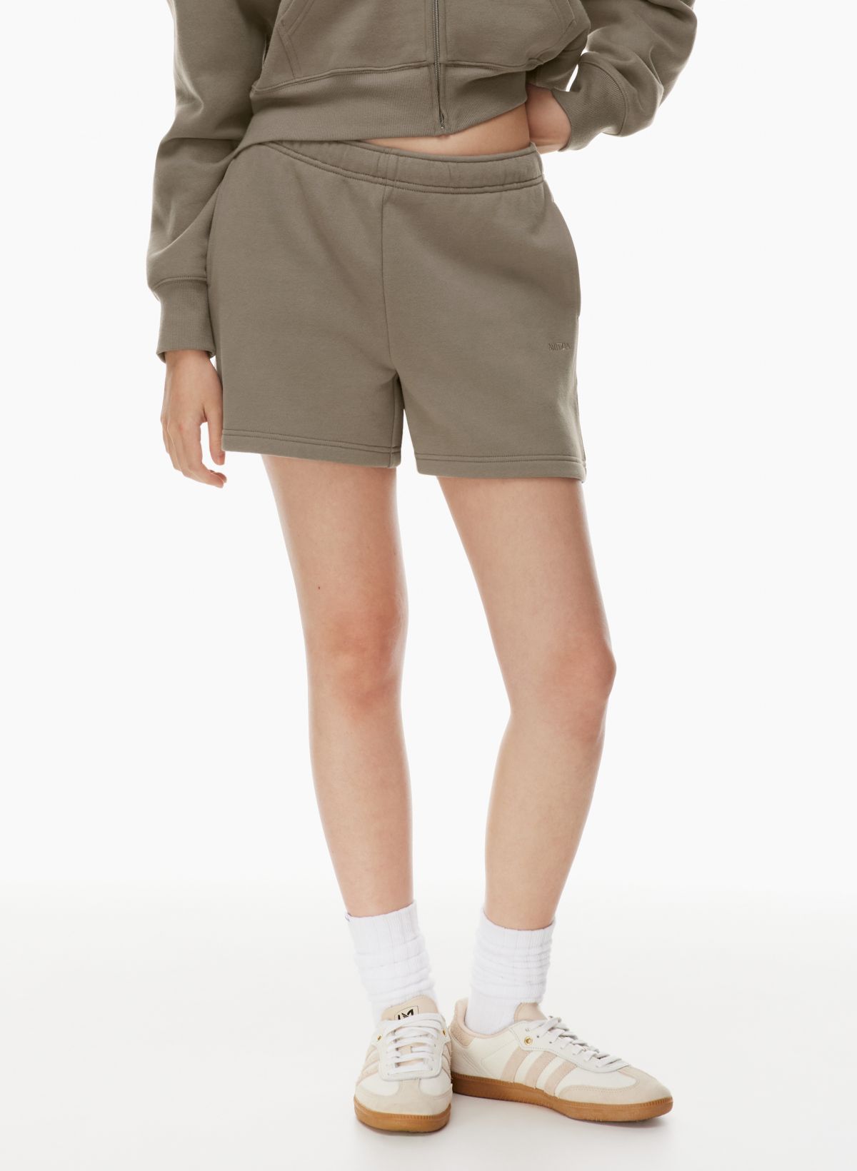 Slouchy High-Waisted Fleece Shorts