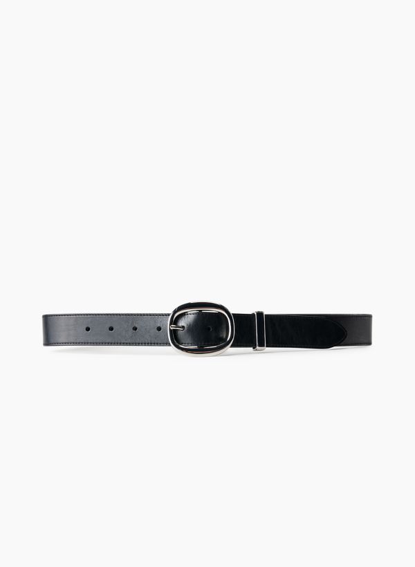 Black leather belt