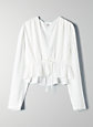 CROPPED TIE-FRONT BLOUSE | Aritzia