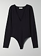 CONTOUR V-NECK LONGSLEEVE BODYSUIT | Aritzia