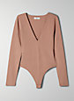 CONTOUR V-NECK LONGSLEEVE BODYSUIT | Aritzia
