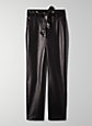 VEGAN LEATHER BELTED PANT | Aritzia