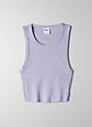 CROPPED RIB RACER TANK | Aritzia