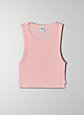 RIBBED CROPPED RACER TANK | Aritzia