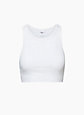 RIBBED CROPPED RACER TANK | Aritzia