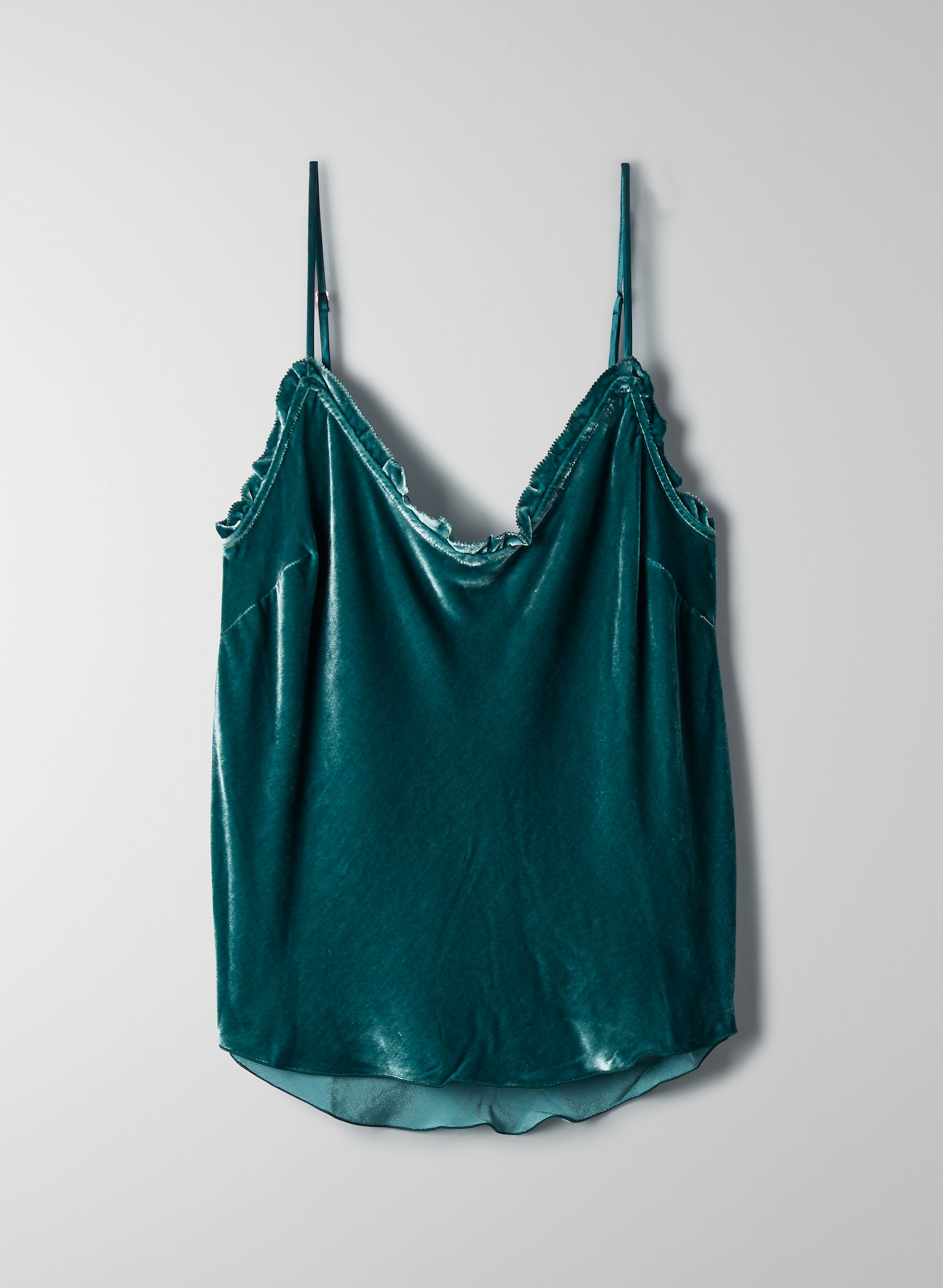 Wilfred RUFFLE VELVET CAMISOLE | Aritzia US