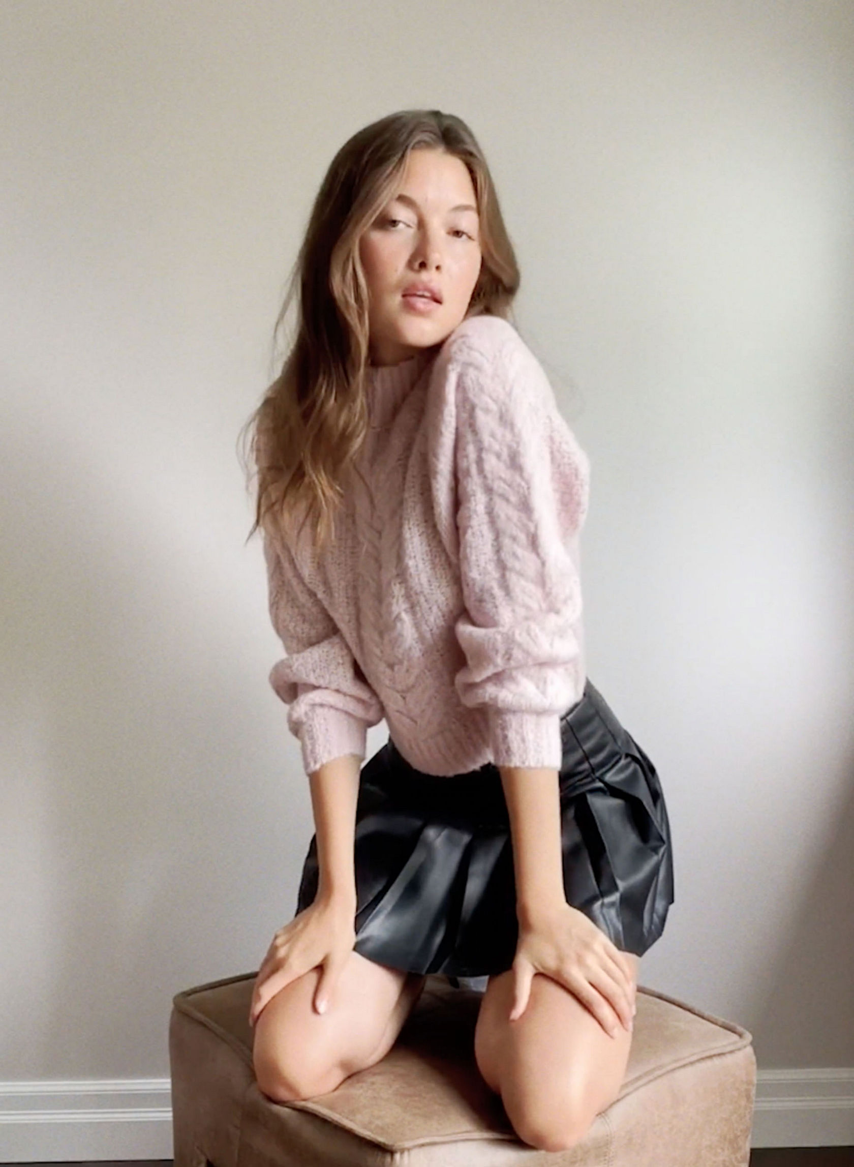 aritzia cable knit cardigan