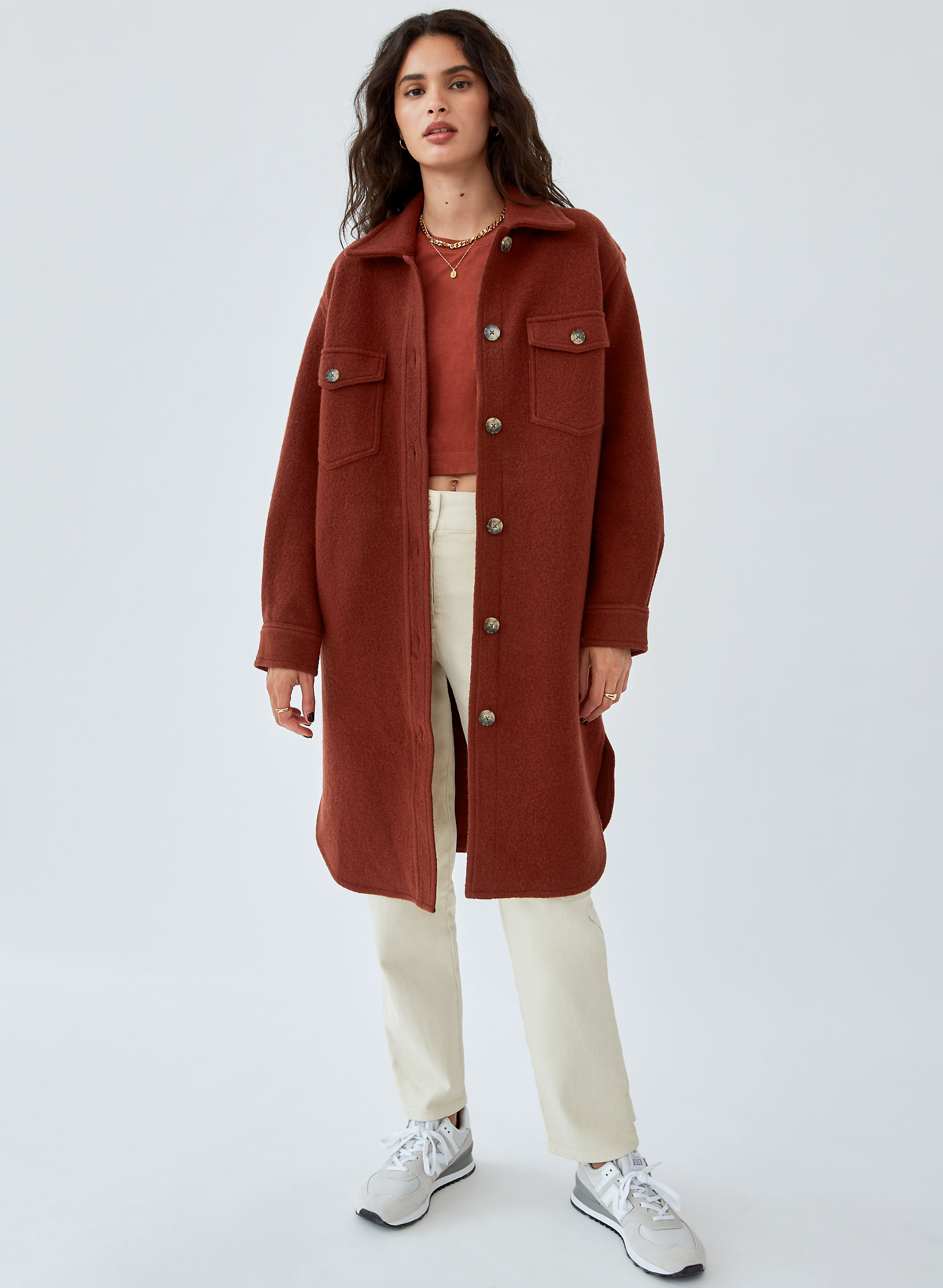 Wilfred Free THE GANNA LONG SHIRT JACKET Aritzia INTL