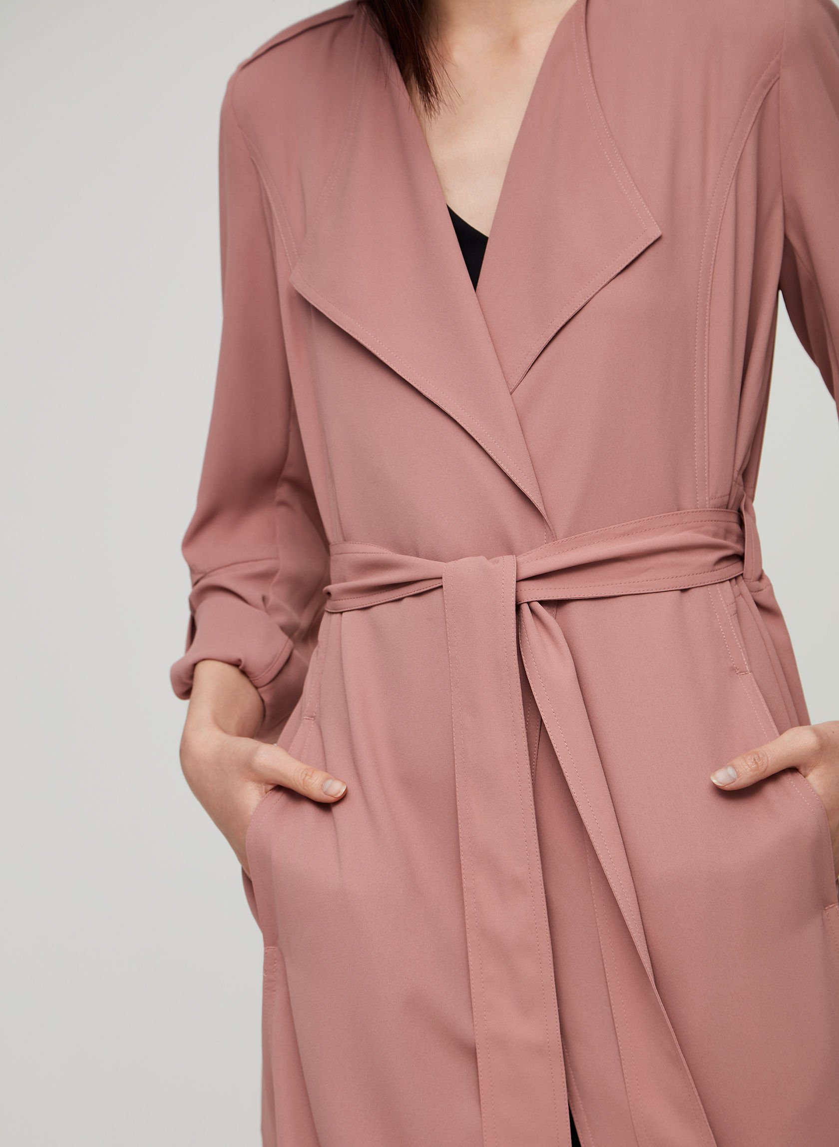 aritzia flowy trench