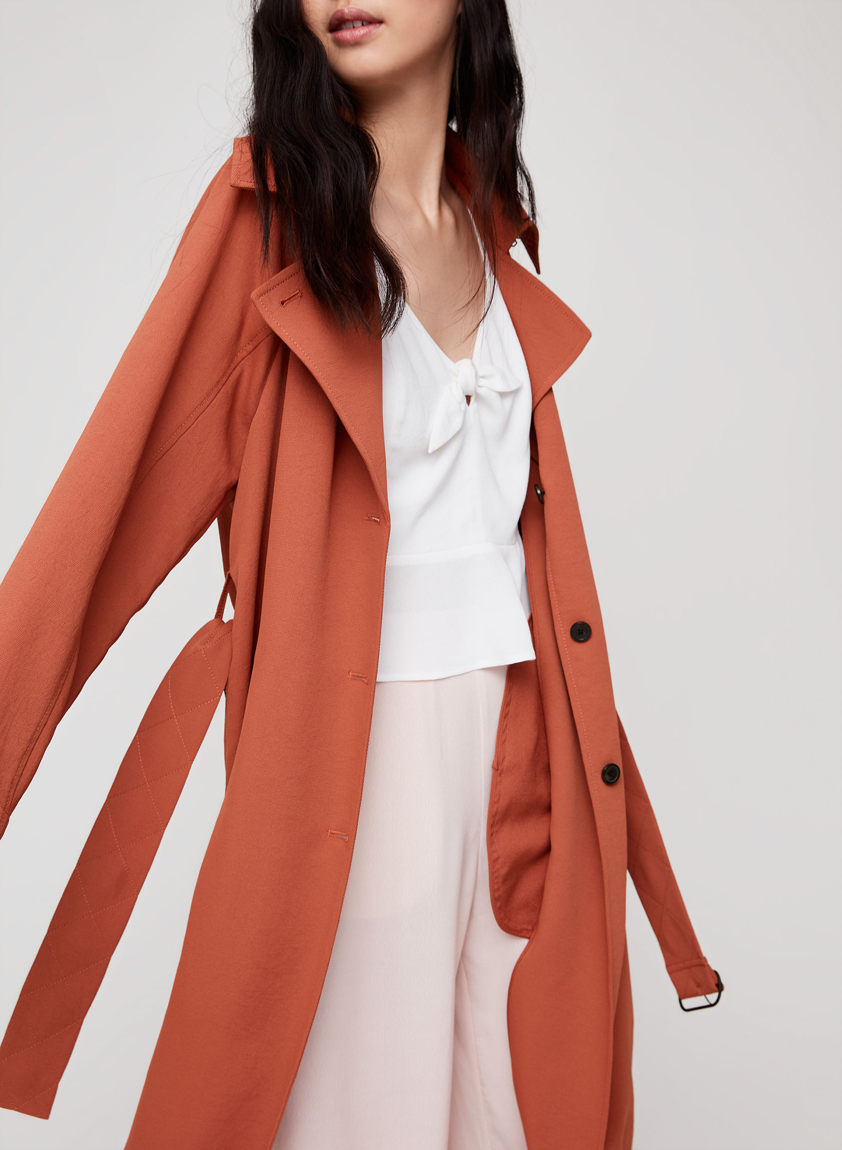 Wilfred PELAT TRENCH COAT Aritzia US