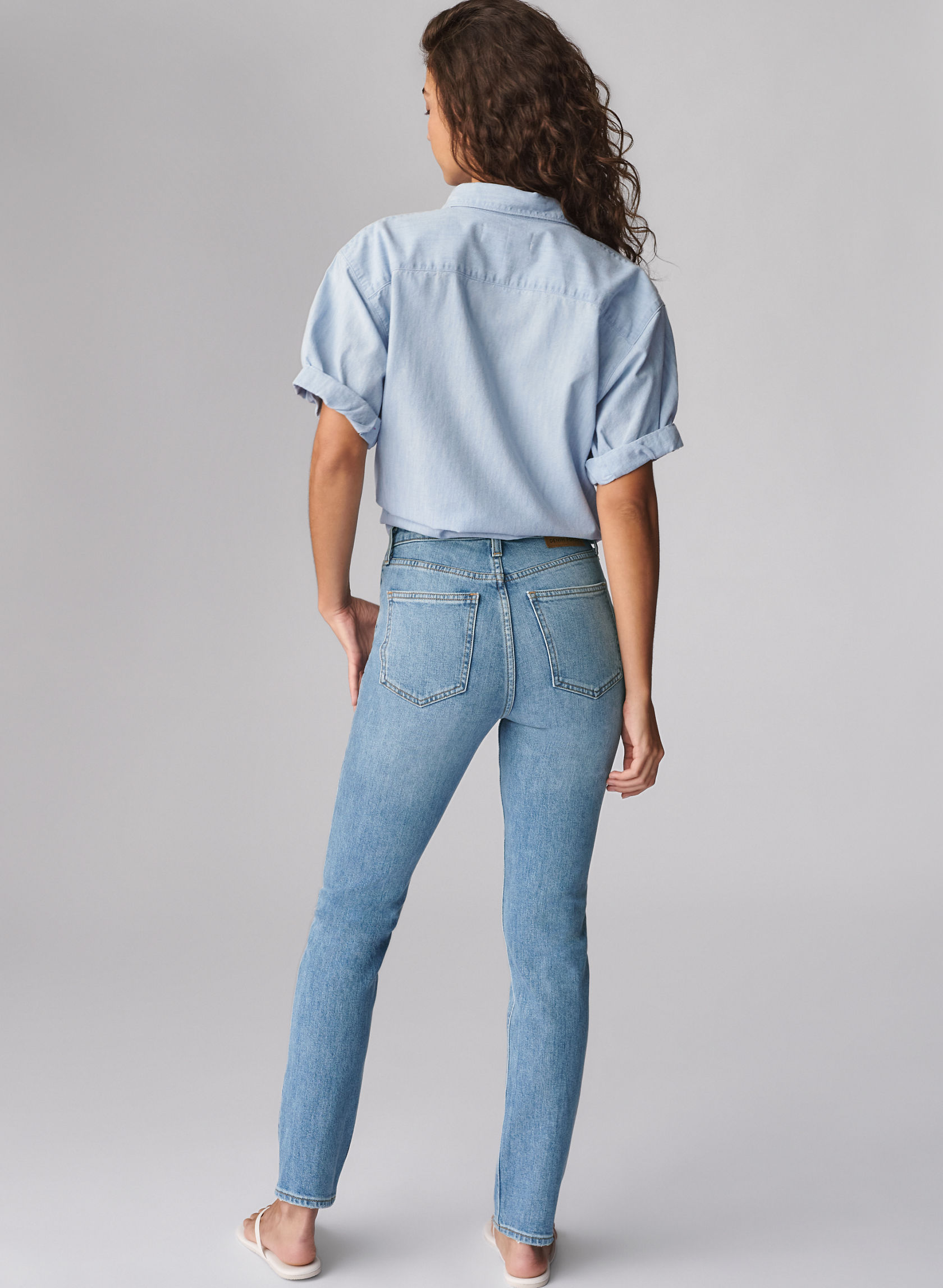 Denim Forum THE YOKO LONG HIGH RISE SLIM 30L | Aritzia US