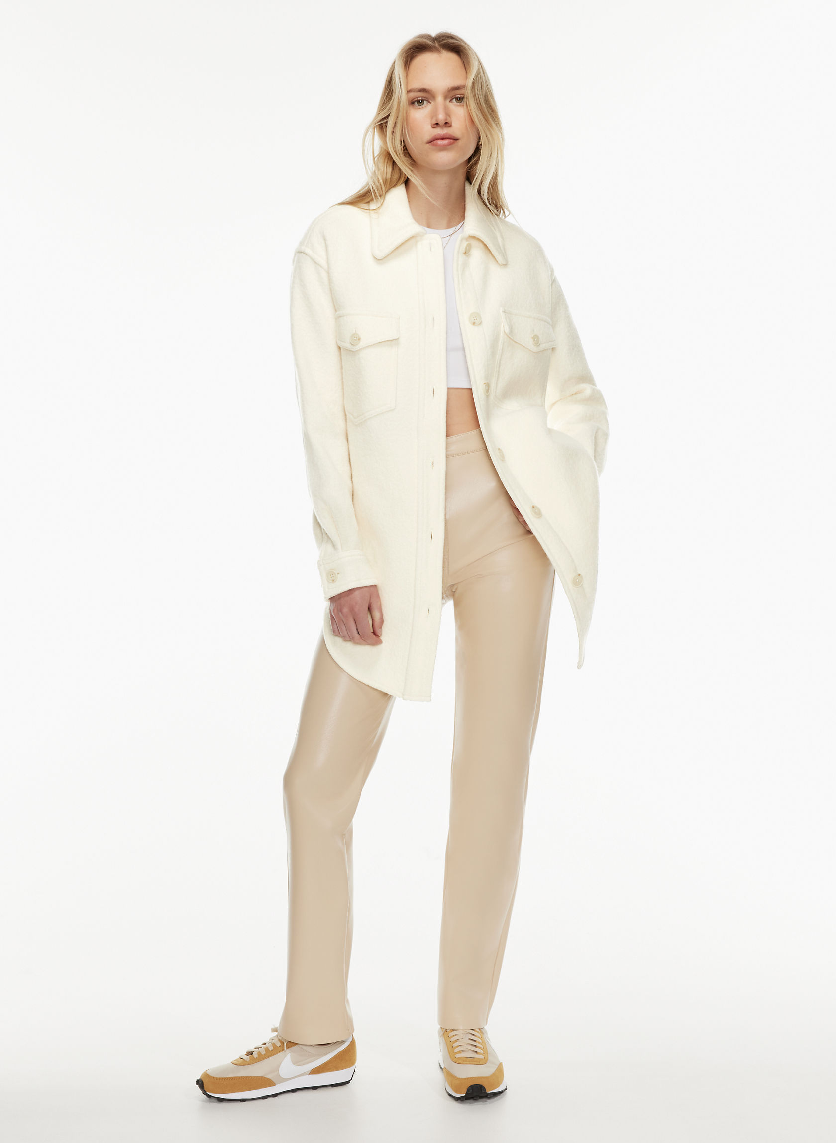 white wool jacket